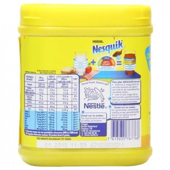 Nestle Nesquik Chocolate Cocoa Based Premix Made With Real Cocoa Beans to Give a Rich and Smooth Cup of Hot Chocolate Powder Drink 500g