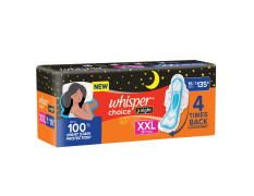 Whisper Ultra Overnight Sanitary Pad For Women With Wings - Xxl Plus, 16 Pads