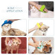 5 Pcs Self Cleaning Slicker Shedding Brush Pet Bath Massage Brush With Soap & Shampoo Dispenser Soft Silicone Bristle Finger Toothbrush & Stainless Steel Comb For Long Short Haired Dogs Cats Shower Bathing