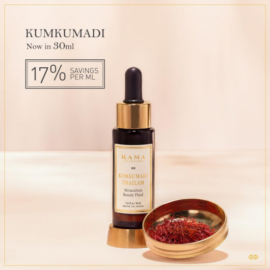 Kama Ayurveda Kumkumadi Thailam Miraculous Beauty Fluid Ayurvedic Night Serum (Facial Oil) (30ml)