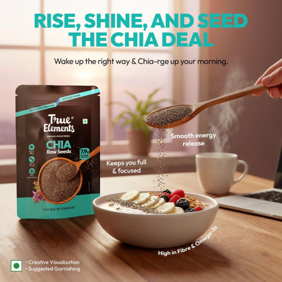 Edible Seeds Combo 700g by True Elements (Chia + Sunflower+ Pumpkin each 150g + Flax Seeds 250g) Pack of 4