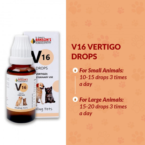 Bakson Veterinary | V-16 (Vertigo Drops) | 30 ML