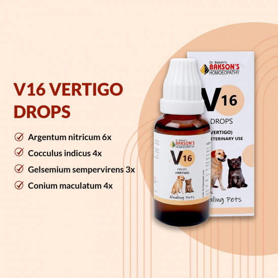 Bakson Veterinary | V-16 (Vertigo Drops) | 30 ML