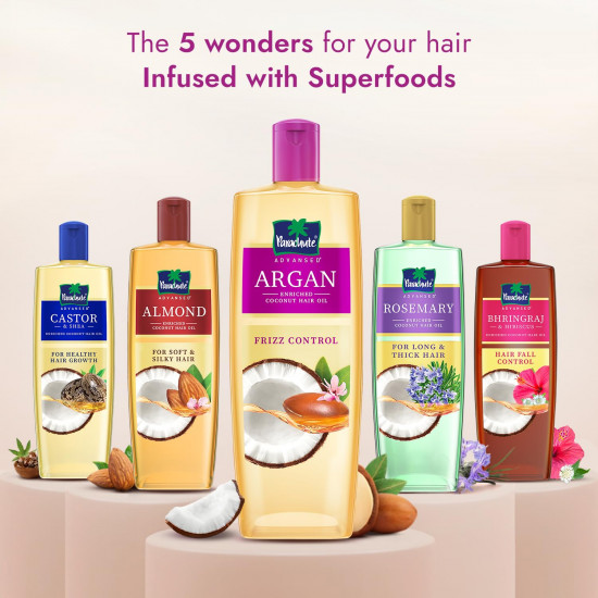 Parachute Advansed Argan-enriched Coconut Hair Oil| Argan Hair Oil| Blend of Superfoods| Controls Frizz| 300 ML