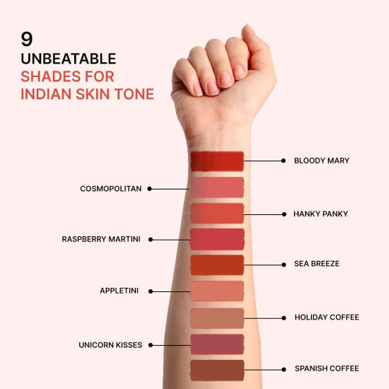 Love Earth Liquid Mousse Lipstick 2.O Matte Finish Combo Kit | Lightweight, Non-Sticky, Non-Drying, Transferproof, Waterproof Set | Multicolor Mini Liquid – (2ml x 9) 18ml Love Earth Liquid Mousse Lipstick 2.O Matte Finish Combo Kit | Lightweight, Non-Sticky, Non-Drying, Transferproof, Waterproof Set | Multicolor Mini Liquid – (2ml x 9) 18ml