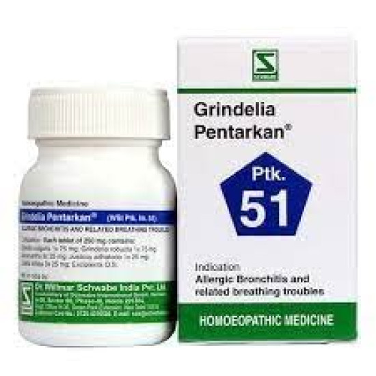 Dr. Willmar Schwabe India Grindelia Pentarkan Tab (Ptk51) 20 gms (Pack of 3)