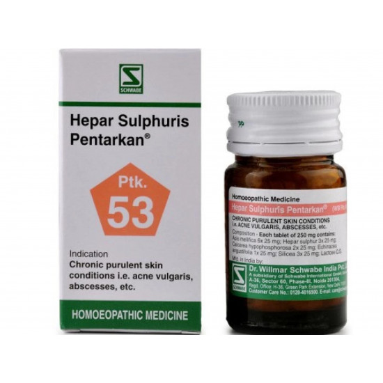 Dr. Willmar Schwabe India Hepar Sulphuris Pentarkan Tab (Ptk53) 20 gms (Pack of 2)