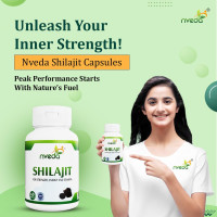 Nveda Shilajit Capsules for Men | Ayurvedic Shilajit Supplement for Stamina, Strength & Energy | Performance, Vitality & Immunity Support | Natural Shilajit Capsules | 60 Capsules