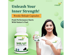 Nveda Shilajit Capsules for Men | Ayurvedic Shilajit Supplement for Stamina, Strength & Energy | Performance, Vitality & Immunity Support | Natural Shilajit Capsules | 60 Capsules
