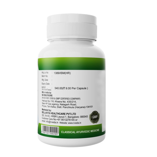 Nveda Shilajit Capsules for Men | Ayurvedic Shilajit Supplement for Stamina, Strength & Energy | Performance, Vitality & Immunity Support | Natural Shilajit Capsules | 60 Capsules