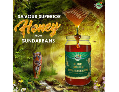 Zandu Pure Honey Sundarban Forest, Natural Honey from the Largest Mangrove Forest, Multi Flora & Medicinal Properties, Comes without Added Sugar & Preservatives, 100% Natural, Glass Jar, 500g