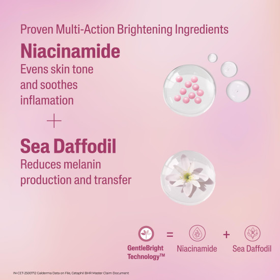 Cetaphil Bright Healthy Radiance Gentle Renewing Cleanser|100G|Gentlebright Technology With Vitamin E-Releasing Jojoba Beads|For All Skin Types|Fragrance Free,1 Count