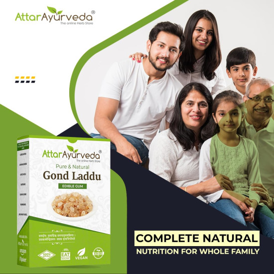 Attar Ayurveda Edible Gond for Laddu 250 grams | Babul Gond for Ladoo | Edible gum | 100% Natural, No Preservatives (250 grams)