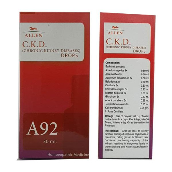 Allen A92 C.K.D.(Chronic Kidney Diseases) Drop - 30 ml Pack Of 3