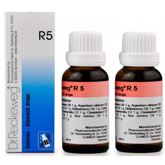 Dr. Reckeweg R5 Stomach and Digestion Drop - 22 ml (Pack of 2)