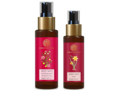 Forest Essentials Travel Size Body Mist Iced Pomegranate & Kerala Lime| Luxury Citrus Fragrance | 50 ml & Travel Size Body Mist Nargis| 50 ml Combo