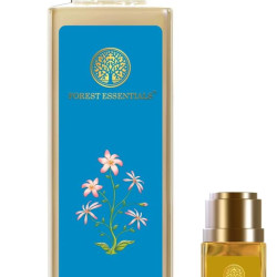 Forest Essentials Silkening Shower Wash Madurai Jasmine & Mogra| 200 ml & Travel Size Delicate Facial Cleanser Kashmiri Saffron & Neem| 50 ml Combo