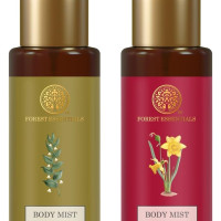 Forest Essentials Travel Size Body Mist Oudh & Green Tea| 50 ml & Travel Size Body Mist Nargis| 50 ml Combo