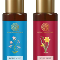 Forest Essentials Travel Size Body Mist Jasmine & Saffron| 50 ml & Travel Size Body Mist Nargis| 50 ml Combo