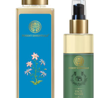 Forest Essentials Silkening Shower Wash Madurai Jasmine & Mogra| 200 ml & Facial Cleanser Sandalwood & Orange Peel | | 130 ml Combo
