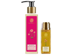 Forest Essentials Silkening Shower Wash & Facial Cleanser Combo - Luxurious Skincare