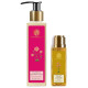 Forest Essentials Silkening Shower Wash Indian Rose Absolute| 200 ml & Travel Size Delicate Facial Cleanser Kashmiri Saffron & Neem| 50 ml Combo