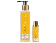 Forest essentials Silkening Shower Wash Mashobra Honey & Vanilla,200 ml & Travel Size Silkening Shower Wash Mashobra Honey & Vanilla| 50 ml Combo