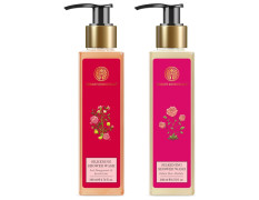 Forest Essentials Silkening Shower Wash Combo - Indian Rose & Iced Pomegranate