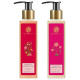 Forest Essentials Silkening Shower Wash Indian Rose Absolute| 200 ml & Silkening Shower Wash Iced Pomegranate & Kerala Lime|Body Wash For Men And Women 200ml Combo