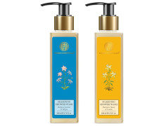 Forest essentials Silkening Shower Wash Mashobra Honey & Vanilla,200 ml & Silkening Shower Wash Madurai Jasmine & Mogra| 200 ml Combo