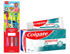 Colgate Sensitive Plus Toothpaste & Kids Manual Toothbrush Combo - Instant Sensitivity Relief