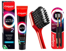 Colgate Visible White O2 Manual Toothbrush & Teeth Whitening Toothpaste Combo - Revolutionary Whitening