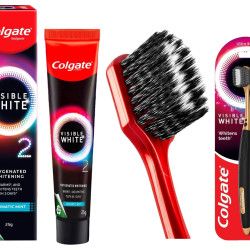 Colgate Visible White O2 Manual Toothbrush- 2 Pcs & Colgate Visible White O2, Teeth Whitening Toothpaste, Aromatic Mint, 25g COMBO
