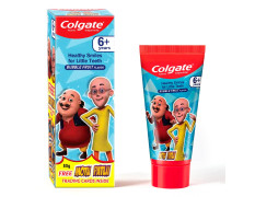 Colgate Kid's Motu Patlu Anticavity Bubble Fruit Flavour Toothpaste- 80g & Colgate Kids Manual Toothbrush For 2+ Years, 3Pcs,Multicolour COMBO