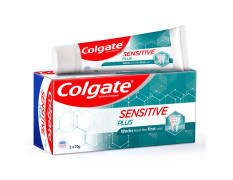 Colgate Sensitive Plus Toothpaste, With Pro Argin Formula for Sensitivity Relief, 70gm (Buy 1 Get 1 Free) & Colgate ZigZag Manual Toothbrush, Pack of 6 Medium Multicolour Soft Tooth brush COMBO