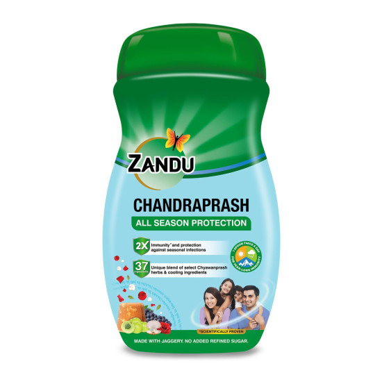Zandu Chandraprash-450g|All Season Protection - Scientifically Proven to Boost 2X Immunity*|Blend of Chyawanprash Herbs & Heat Balancing Herbs- 37 Ayurvedic Ingredients|With Jaggery, No Refined Sugar