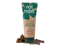 Nat Habit Roasted Chicory Cream Face Wash for Men with Activated Charcoal For Skin Detox, Acne & Pimples - Paraben and Sulphate Free Face Cleanser (100 g)