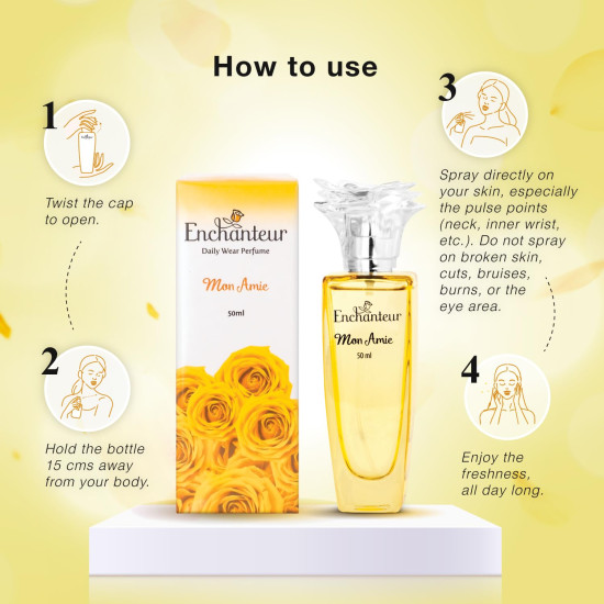 Enchanteur Mon Amie Liquid Lemon Perfume For Women, 50Ml