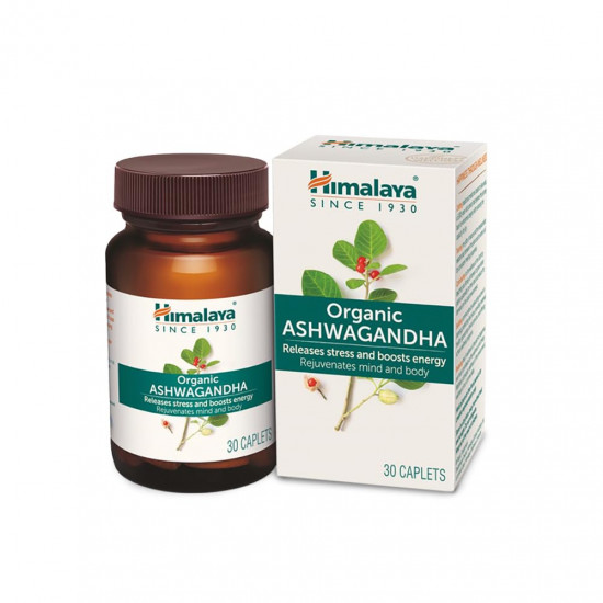 Himalaya Organic Ashwagandha 670mg |Helps Releases Stress | Rejuvenates Mind and Body | General Wellness | Pack of 30