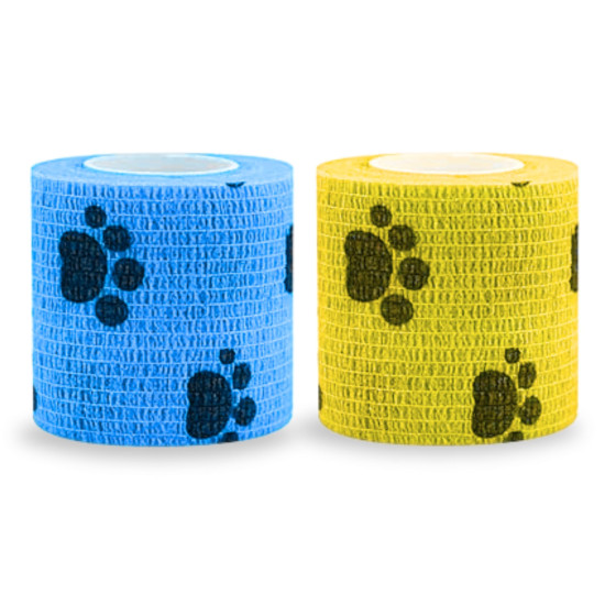 Foodie Puppies 2-Inch Self-Adhesive Kinesiology Pet Bandages - (2 Rolls, Small, 1.8M Each) | Waterproof, Elastic, Breathable Wrap for Dogs, Cats, and Humans | Wound Care, First Aid, Injury Recovery