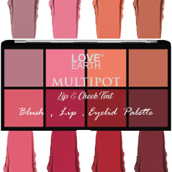 Love Earth Blush, Lips, Eyelid Palette With Richness Of Jojoba Oil And Vitamin E For Blush, Lips, Eyelids (16gm)