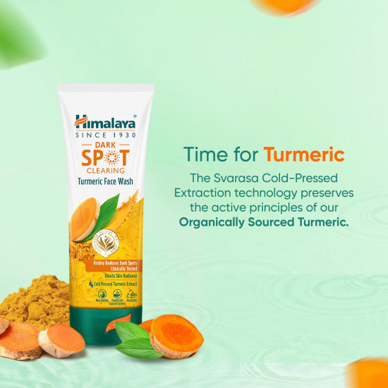 Himalaya Dark Spot Clearing Turmeric Face Wash | Reduce dark spots in 7 days | Organically sourced & Cold-pressed turmeric | 100ml