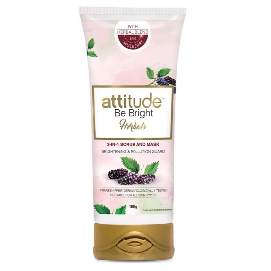 Amway Attitude Be Bright Herbals 2-in-1 Scrub and Mask 100gm