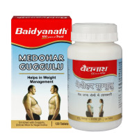 Baidyanath Medohar Guggulu Tablets, Enriched with Guggulu, Chitrakmool and Nagarmotha- 120 Tab (Pack of 1)