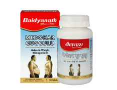 Baidyanath Medohar Guggulu Tablets, Enriched with Guggulu, Chitrakmool and Nagarmotha- 120 Tab (Pack of 1)