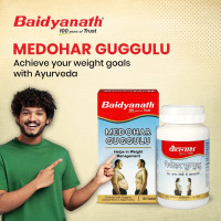 Baidyanath Medohar Guggulu Tablets, Enriched with Guggulu, Chitrakmool and Nagarmotha- 120 Tab (Pack of 1)