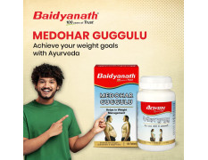 Baidyanath Medohar Guggulu Tablets, Enriched with Guggulu, Chitrakmool and Nagarmotha- 120 Tab (Pack of 1)