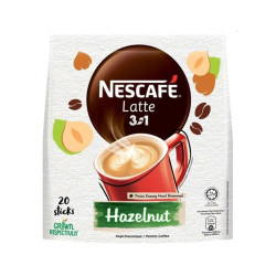 Nes'cafe Latte 3 in 1 Hazelnut Coffee - 20 Sticks - 480g