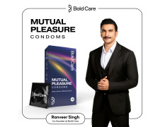 Bold Care Mutual Pleasure Dotted (576 Dots), Ribbed & D-LAY Condoms (Pack of 10) | Ultra thin with benzocaine & menthol lubrication | 60 Microns | Comes with Disposable pouch | Gold Standard Latex