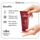 Bold Care Vibe Strawberry - Personal Lubricant for Men and Women - Premium Strawberry Flavour - Water Based Lube - Skin Friendly, Silicone and Paraben Free - No Side Effects - 50 ml
